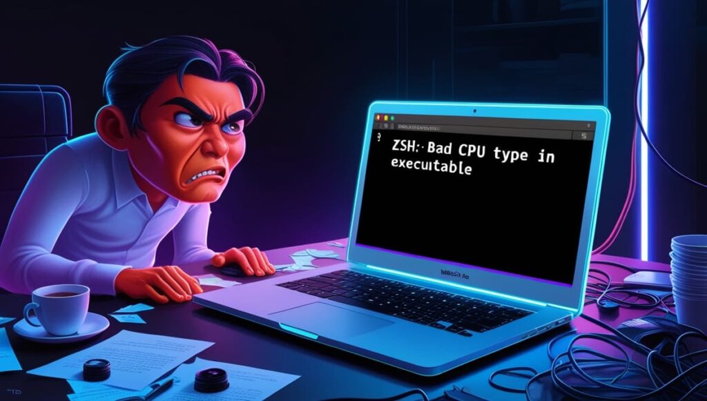 Knowing the Meaning of the Error zsh bad CPU type in executable